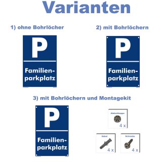 Verbotsschild Parkverbot - Familienparkplatz - Warnhinweis