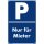 Verbotsschild Parkverbot - Nur für Mieter - Warnhinweis 40 x 60 cm gelocht