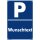 Verbotsschild Parkverbot - Wunschtext - Warnhinweis 30 x 45 cm gelocht