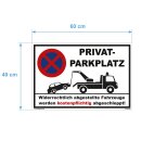 Verbotsschild Parkverbot - Privatparkplatz - Warnhinweis 40 x 60 cm