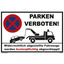 Verbotsschild Parkverbot - Parken verboten - Warnhinweis...