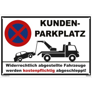 Verbotsschild Parkverbot - Parken verboten - Warnhinweis 20 x 30 cm gelocht