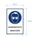 Hinweisschild Labor - Augenschutz benutzen - 40 x 60 cm Arbeitsbrille Schutzbrille Werkstatt Schild