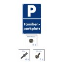 Verbotsschild Parkverbot - Familienparkplatz - Warnhinweis 30 x 45 cm gelocht & Kit