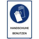 Gebotsschild - Handschuhe benutzen - Warnhinweis