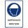 Hinweisschild Baustelle - Kopfschutz benutzen - Schutzhelm Bauhelm blau Baustellen Arbeit