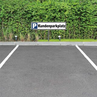 Parkplatzschild - Kundenparkplatz - Warnhinweis Pfosten 100 cm