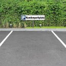 Parkplatzschild - Kundenparkplatz - 52 x 11 cm mit Einschlagpfosten Verbotsschild Parkverbot Parkverbotsschild Einfahrt freihalten parken verboten