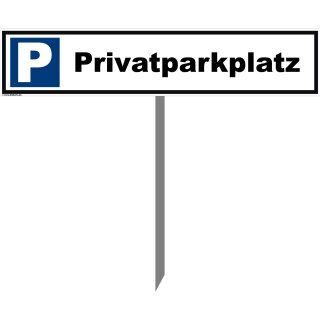 Parkplatzschild - Privatparkplatz - Warnhinweis