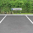 Parkplatzschild - Privatparkplatz - 52 x 11 cm mit Einschlagpfosten Verbotsschild Parkverbot Parkverbotsschild Verkehrs-Schilder Einfahrt freihalten parken verboten