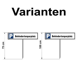 Parkplatzschild - Behindertenparkplatz - Warnhinweis