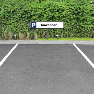 Parkplatzschild - Anwohner - Warnhinweis