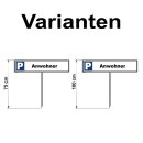 Parkplatzschild - Anwohner - 52 x 11 cm mit...