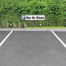 Parkplatzschild - Nur für Gäste - 52 x 11 cm mit Einschlagpfosten Verbotsschild Parkverbot Parkverbotsschild Verkehrs-Schilder Einfahrt freihalten parken verboten