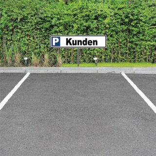 Parkplatzschild - Kunden- Warnhinweis Pfosten 75 cm