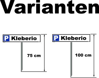 Parkplatzschild - Privat - Warnhinweis Pfosten 100 cm