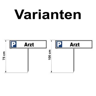 Parkplatzschild - Arzt - Warnhinweis
