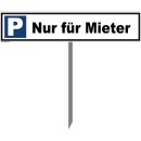 Parkplatzschild - Nur für Mieter - 52 x 11 cm mit...