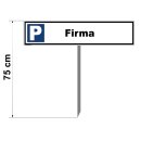 Parkplatzschild - Firma - 52 x 11 cm mit Einschlagpfosten Verbotsschild Parkverbot Parkverbotsschild Einfahrt freihalten parken verboten