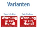 Hund Warnschild – robustes Kunststoffschild Warnung vor dem Hund!