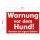 Hund Warnschild – robustes Kunststoffschild Warnung vor dem Hund!