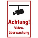Schild Videoüberwachung - Achtung! - Warnhinweis 30...