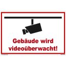 Schild Videoüberwachung - Gebäude - Warnhinweis 20 x 30 cm