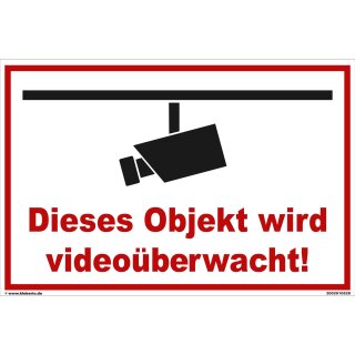 Schild Videoüberwachung - Objekt - Warnhinweis