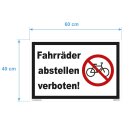Schild - Fahrräder abstellen verboten! - Baustellenschild 40 x 60 cm