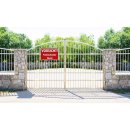 Vorsicht freilaufender Hund Schild - Ausgefüllt