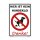 Kein Hundeklo Schild 30x45 cm gelocht & Kit - Danke