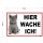Katzenschild – Hier wache ich! Warnschild Katze für Haus & Garten