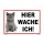 Kleberio® Katzenschild Kunststoff - Hier wache ich! -  30 x 20 cm Warnschild Katze Vorsicht Katze Gartendeko Katze Gartenschilder Warnung Schild für Briefkasten Katzen Verkehrsschild Katze