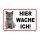 Katzenschild – Hier wache ich! Warnschild Katze für Haus & Garten (20 x 30 cm mit Bohrlöchern)