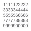 50 selbstklebende Klebezahlen wetterfest (3 cm hoch, in silber)