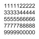 50 selbstklebende Klebezahlen wetterfest (12 cm hoch, in...