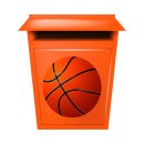 Basketball Aufkleber – wetterfester Sport-Sticker für Auto, Fenster & Co. (20 x 20 cm)