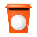 Golfball Aufkleber – realistischer Sport-Sticker für Auto, Helm & Co. (10 x 10 cm)