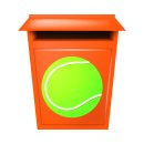 Tennisball Aufkleber – Sportlicher Sticker für Auto, Fenster & mehr (10 x 10 cm)