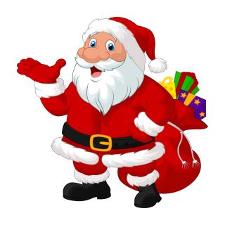 Weihnachtsmann Aufkleber – wetterfester Weihnachts-Sticker für Auto, Fenster & Co. (20 x 20 cm)