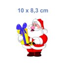 Weihnachtsmann Aufkleber – wetterfester Weihnachts-Sticker für Auto & Fenster (10 x 8,3 cm)