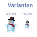 Schneemann Aufkleber Weihnachten – wetterfester...