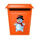 Schneemann Aufkleber Weihnachten – wetterfester Sticker für Auto & Fenster (20 x 14 cm)