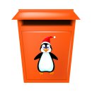 Weihnachtsaufkleber Pinguin – winterlicher Sticker für Auto, Fenster & mehr