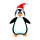 Weihnachtsaufkleber Pinguin – winterlicher Sticker für Auto, Fenster & mehr