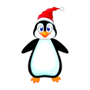 Weihnachtsaufkleber Pinguin – winterlicher Sticker für Auto, Fenster & mehr (20 x 12 cm)