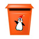 Weihnachtsaufkleber Pinguin – süßer Sticker für Auto, Fenster & mehr