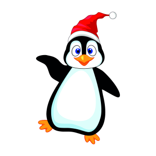 Weihnachtsaufkleber Pinguin – süßer Sticker für Auto, Fenster & mehr (10 x 6,5 cm)