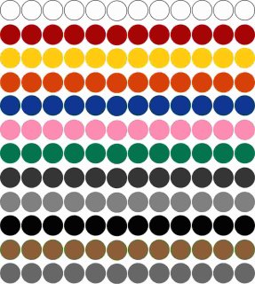 Klebepunkte – doppelseitige Markierungspunkte & Farbetiketten