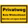 Privatweg Schild – Kein Winterdienst & Betreten auf eigene Gefahr
